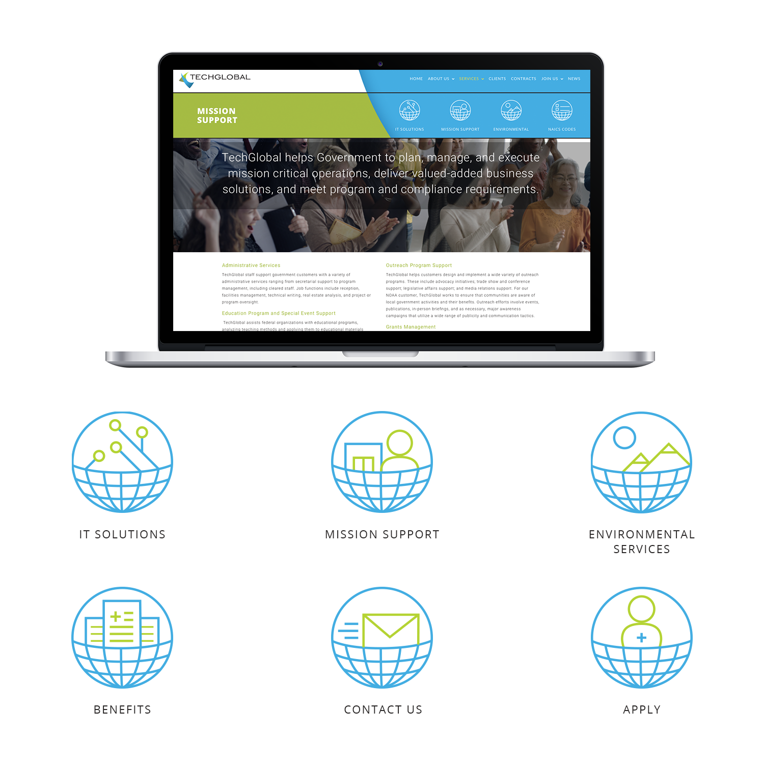 TechGlobal website & custom icons